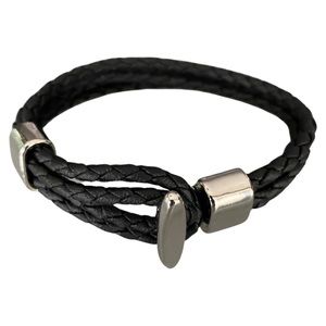 Metal and Leather Bracelet